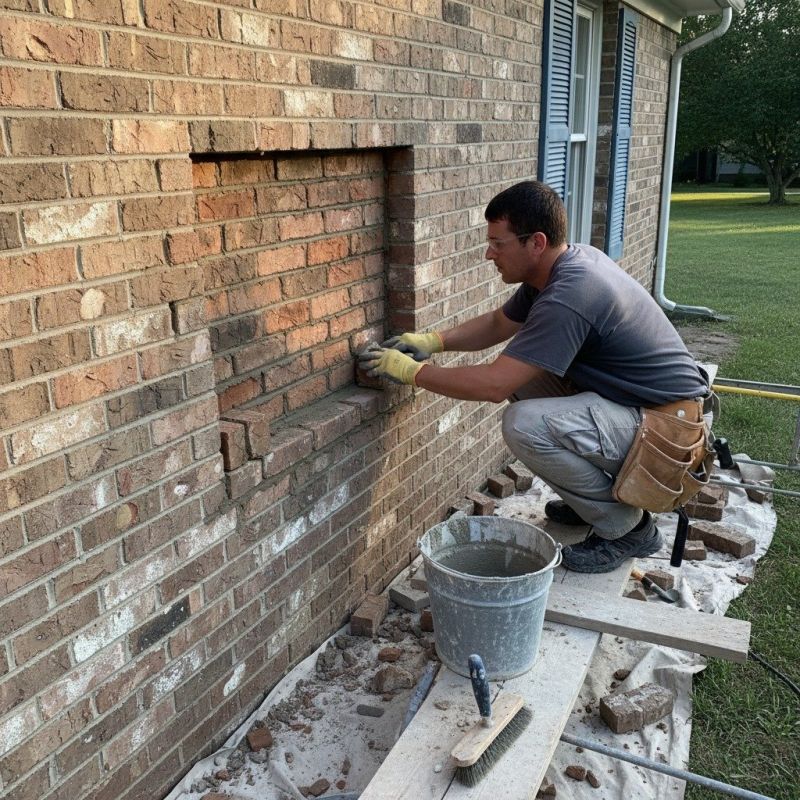 Cracked Brick Wall Repair